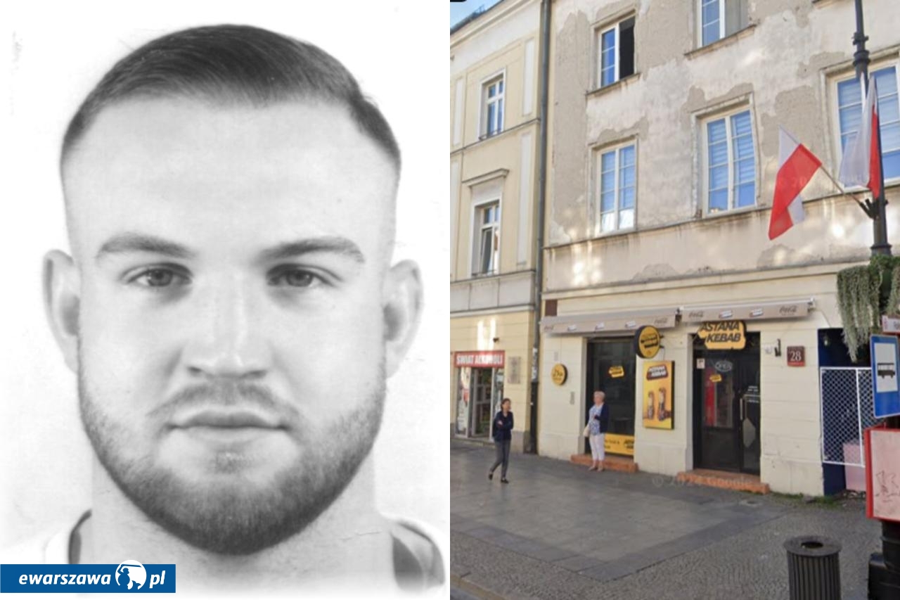 Dawid M. bił się na Nowym Świecie | fot. srodmiescie.policja.gov.pl / google street view