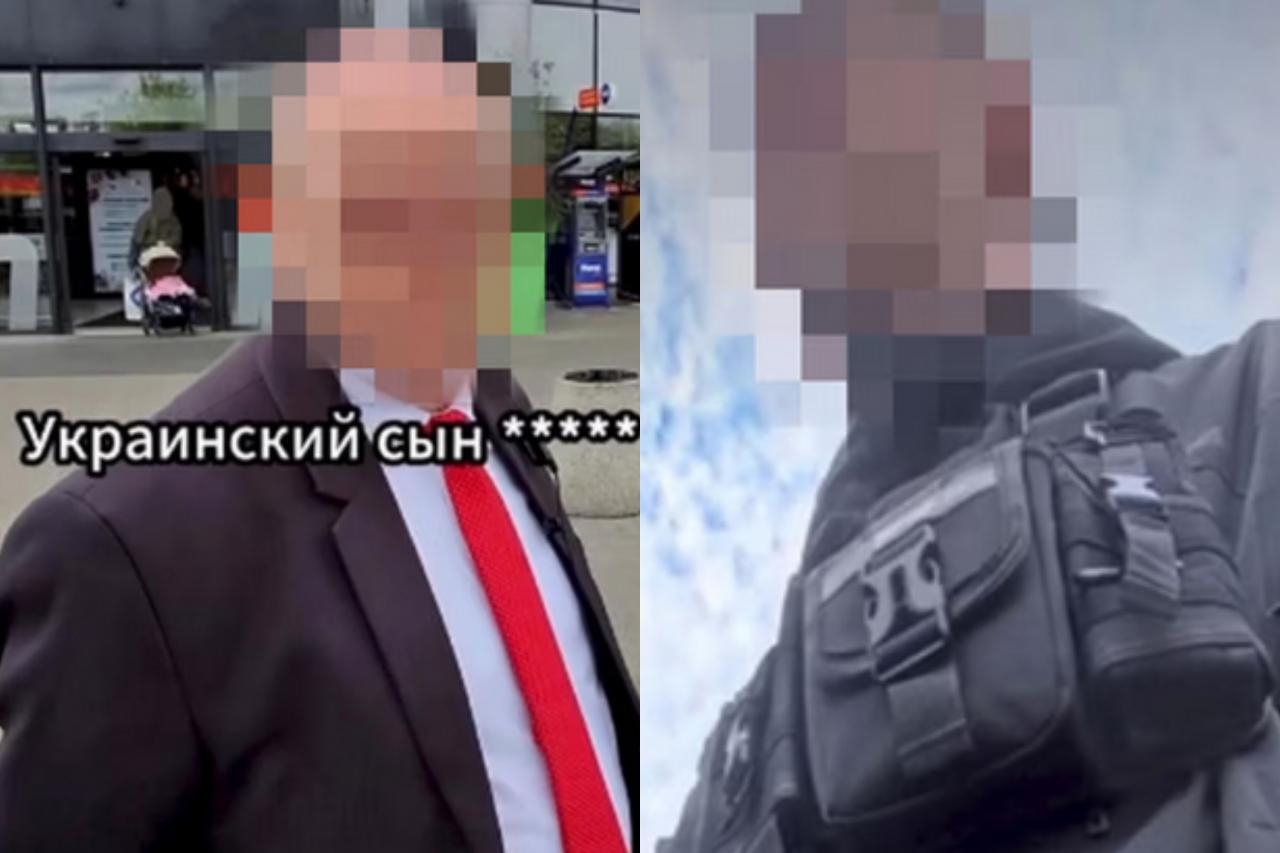 ochroniarz z centrum handlowego Fort Wola i obywatel Ukrainy | fot. instagram