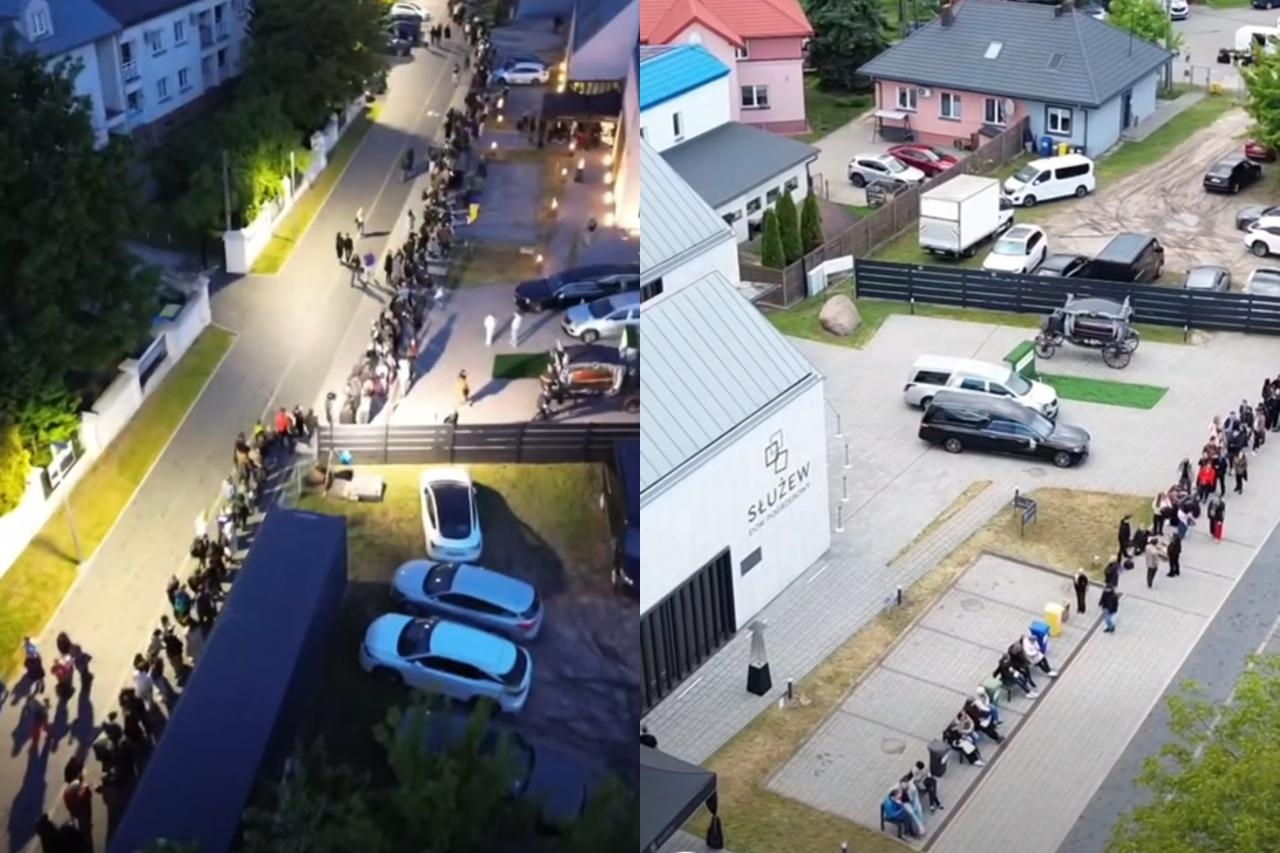 kolejka do domu pogrzebowego w Warszawie w Noc Muzeów | fot. Dom pogrzebowy "Służew"/facebook