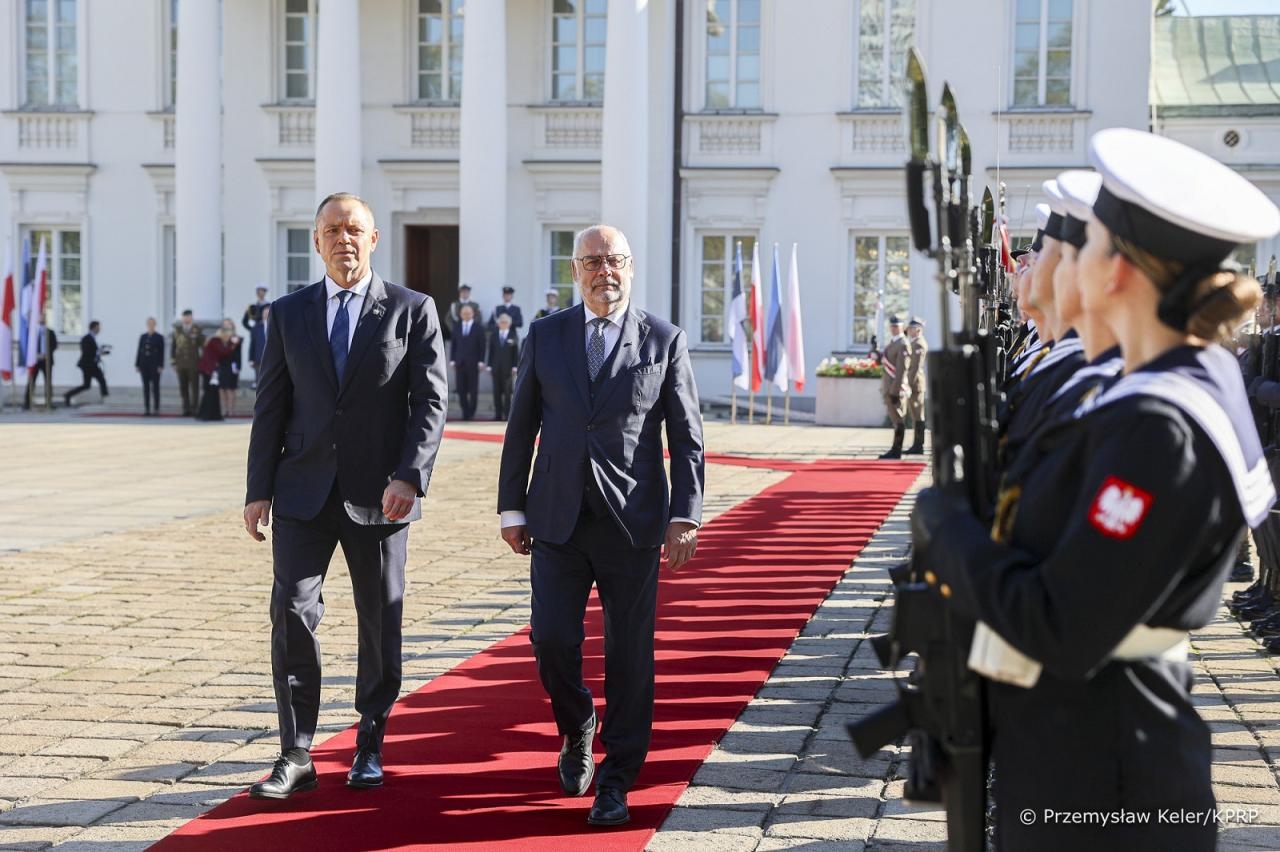Karol Nawrocki z Prezydentem Estonii | fot. Przemysław Keler/KPRP