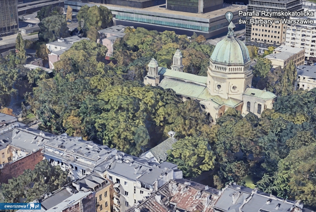 Kościół pw. Świętych Apostołów Piotra i Pawła | fot. Google Earth