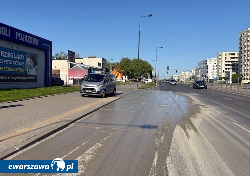 świeży beton na ul. Górczewskiej | fot. strazmiejska.waw.pl