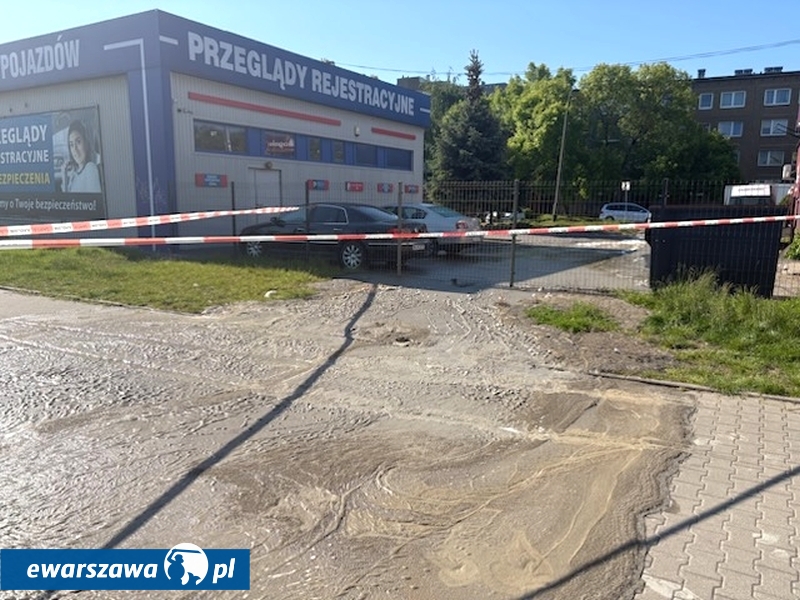 świeży beton na ul. Górczewskiej | fot. strazmiejska.waw.pl