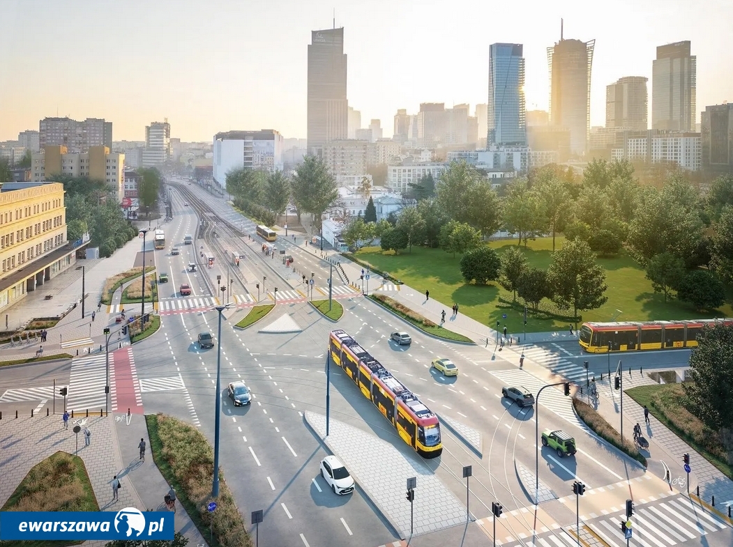 wizualizacja wyremontowanego skrzyżowania na Woli | fot. Zarząd Dróg Miejskich Warszawa