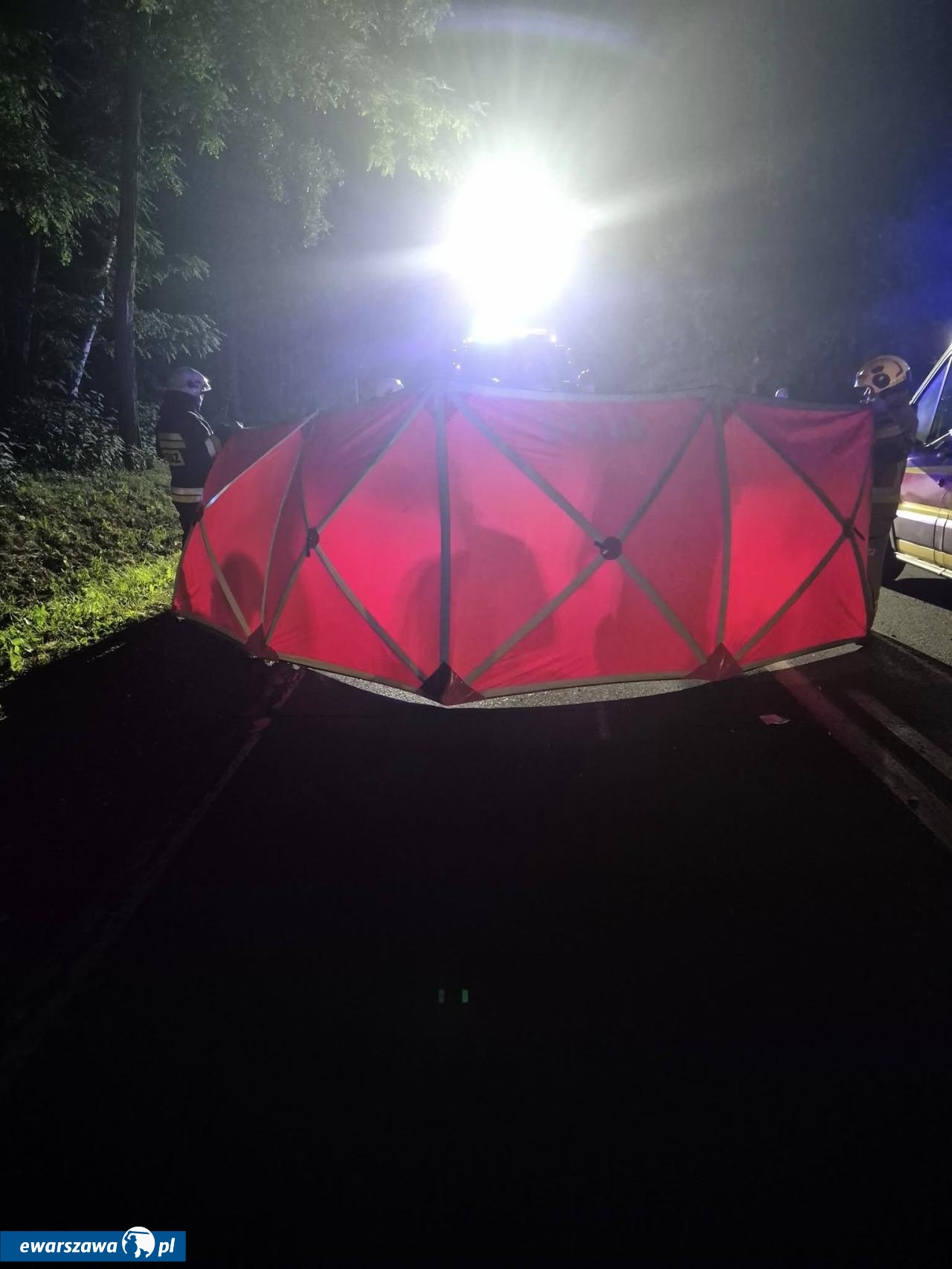 wypadek pod Płońskiem | fot. facebook.com/OchotniczaStrazPozarnaWSochocinie