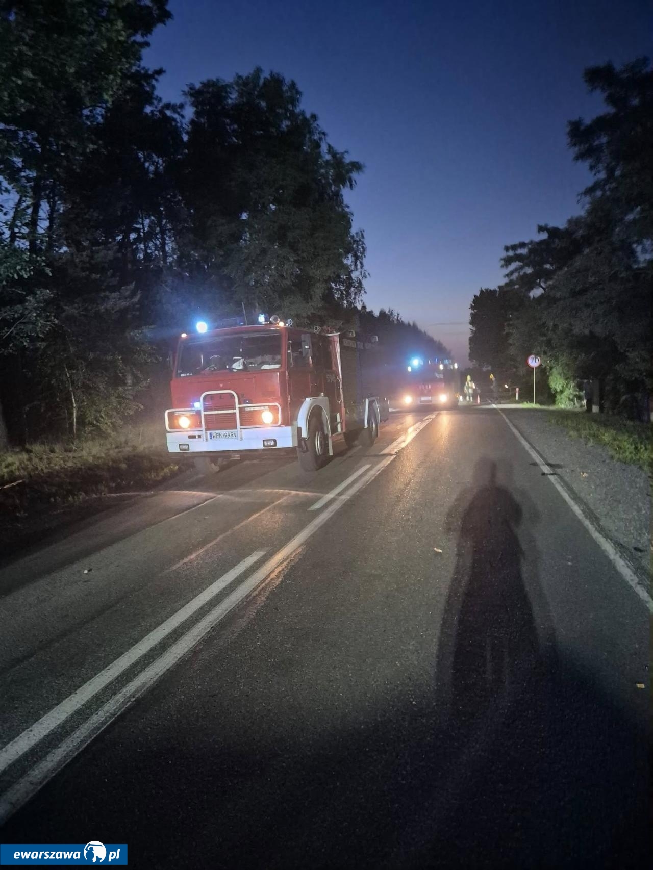 wypadek pod Płońskiem | fot. facebook.com/OchotniczaStrazPozarnaWSochocinie