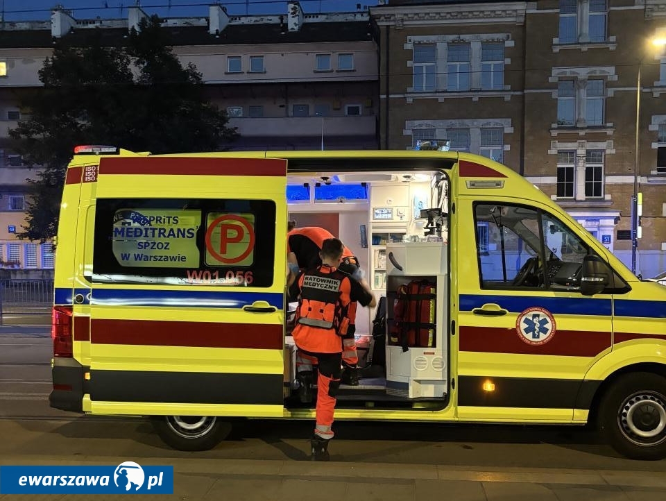 poszkodowany na Pradze-Północ | fot. Bartosz Pańczyk