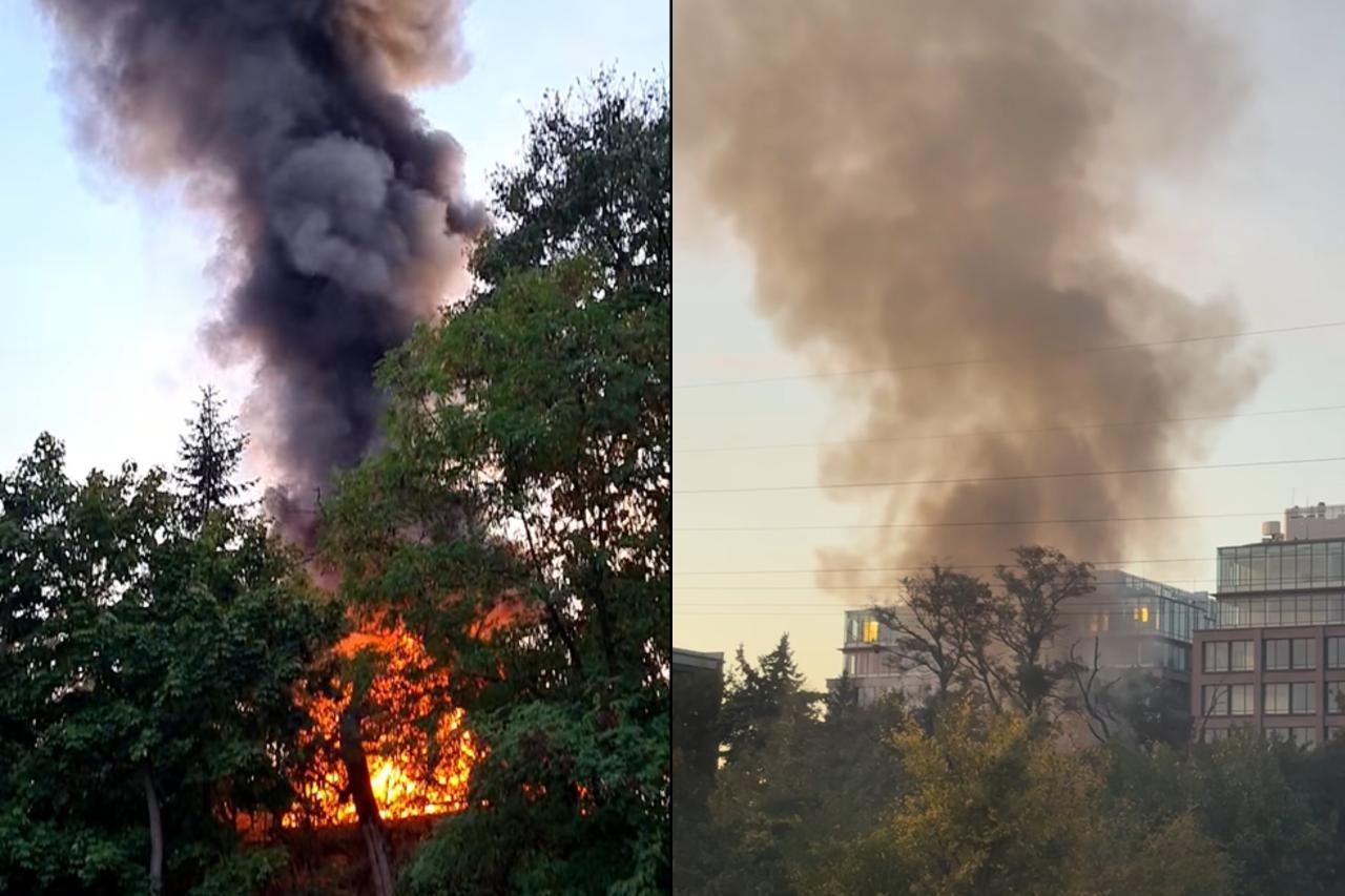 pożar przy Żwirki i Wigury w Warszawie | fot. Mateusz S./Tymon T. / facebook
