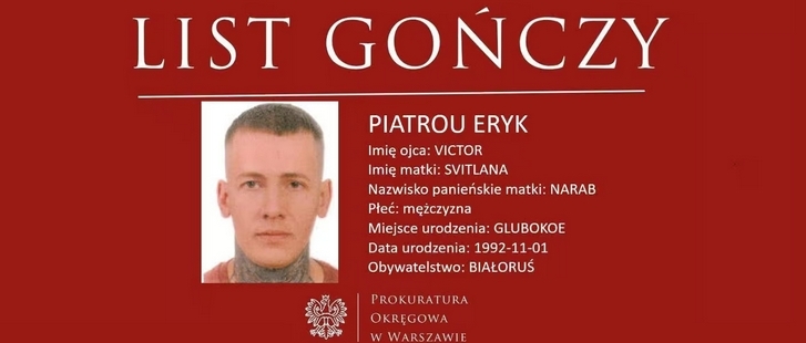 poszukiwany obywatel Białorusi | fot. Prokuratura Okręgowa w Warszawie