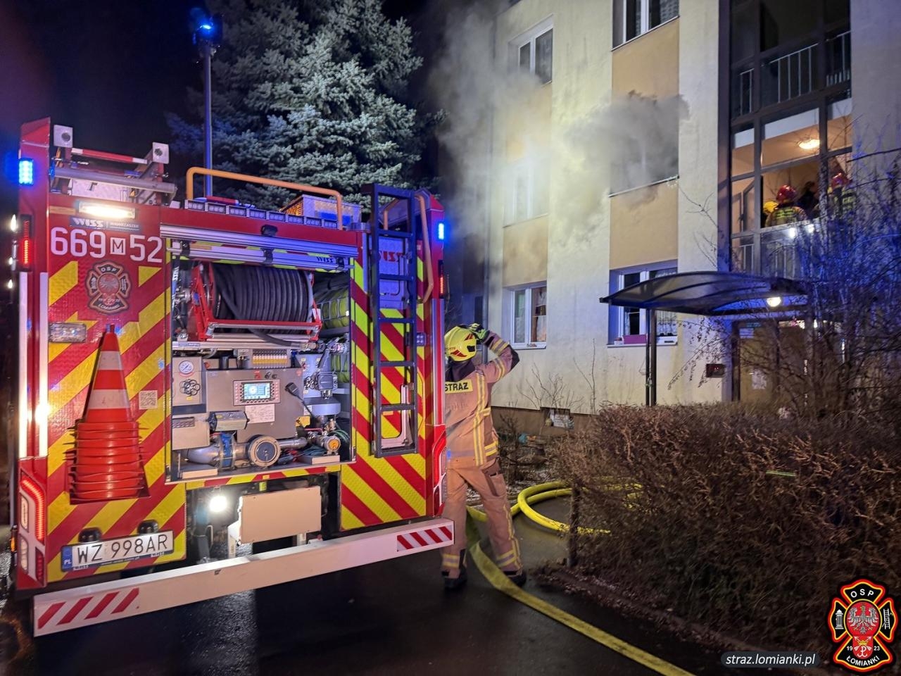 pożar w Łomiankach | fot. OSP Łomianki / facebook