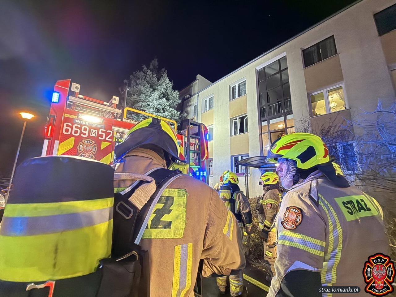 pożar w Łomiankach | fot. OSP Łomianki / facebook