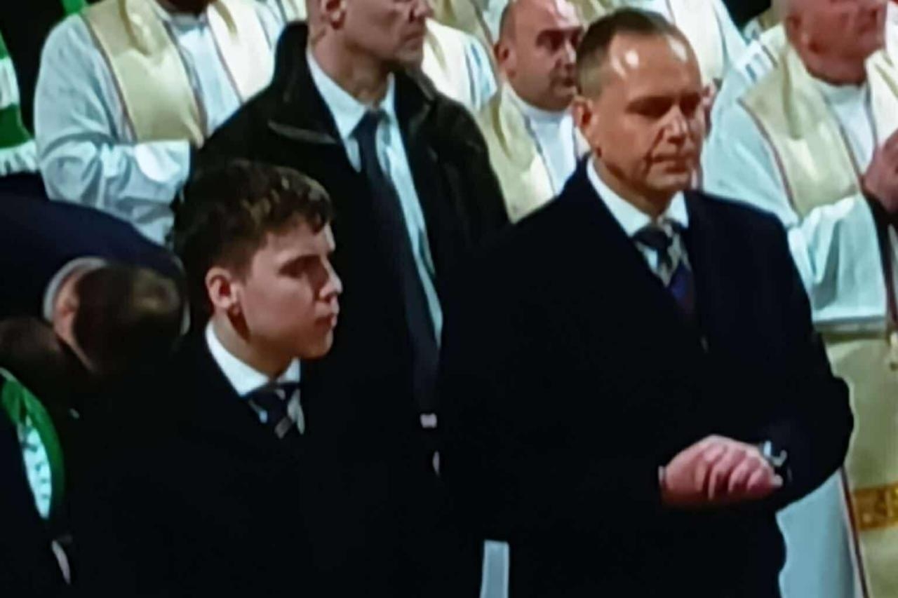 Karol Nawrocki z synem na Jasnej Górze | fot. TV Trwam