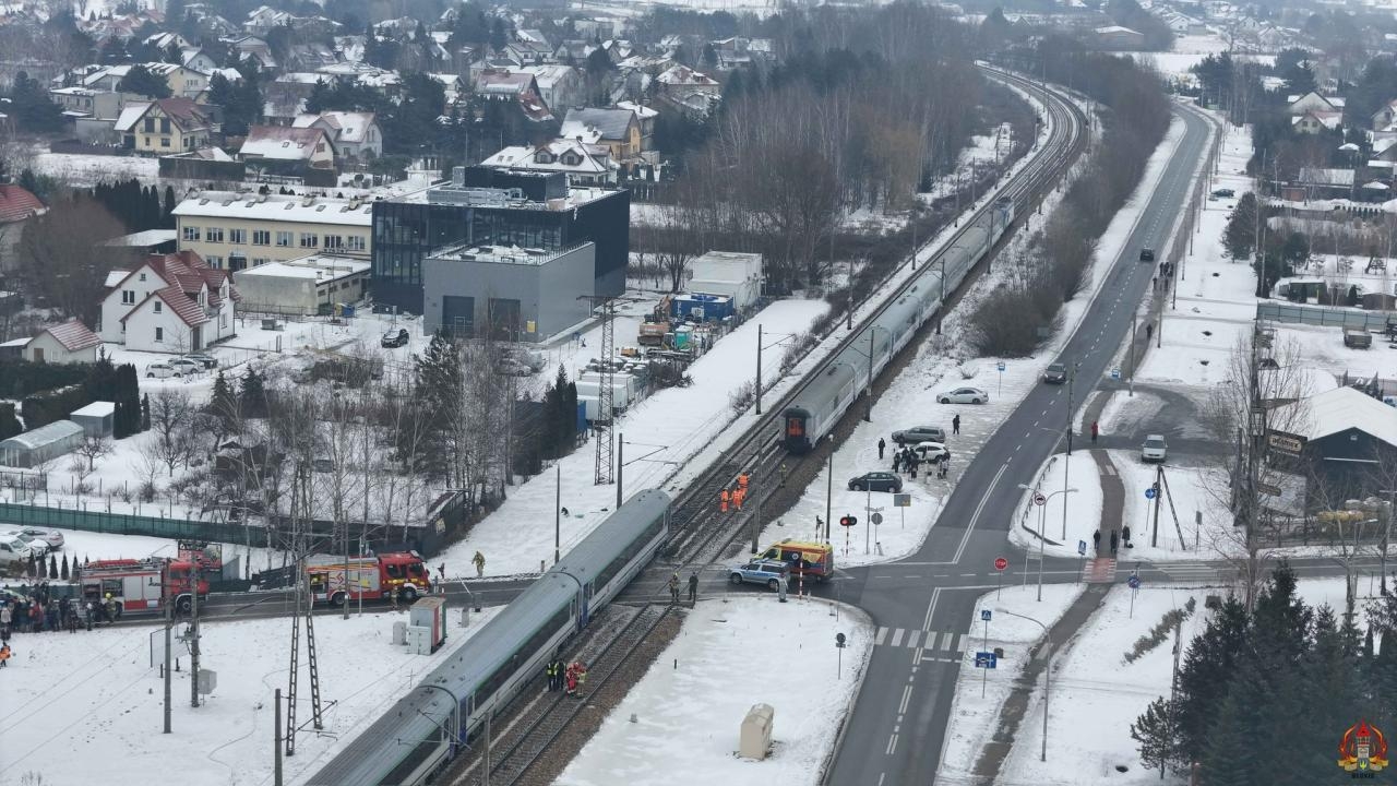pożar pociągu | fot. https://www.facebook.com/OSPBlonie