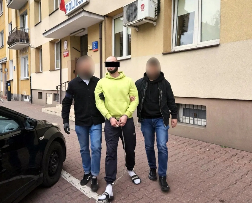 Zatrzymanie podejrzanego o ataki na seniorki | fot. KSP