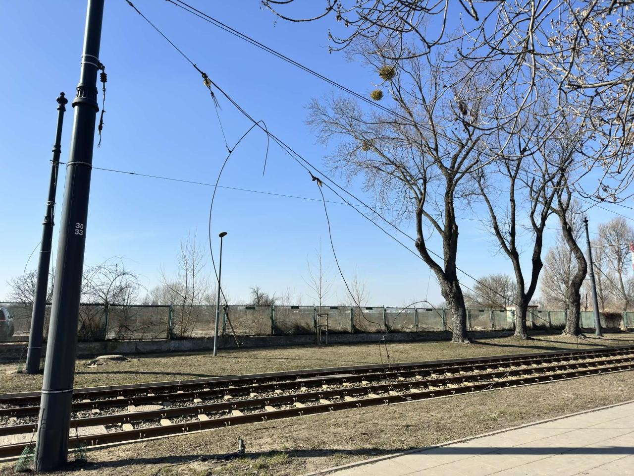 zerwana sieć trakcyjna na Pradze-Północ | fot. Tramwaje Warszawskie