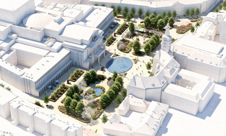 Plac Teatralny - wizualizacja z lotu ptaka | fot. UM st. Warszawy