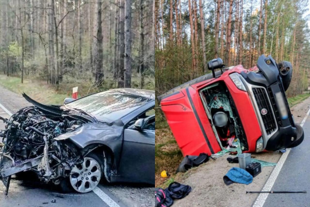 zdj. z wypadku | fot. OSP Brok