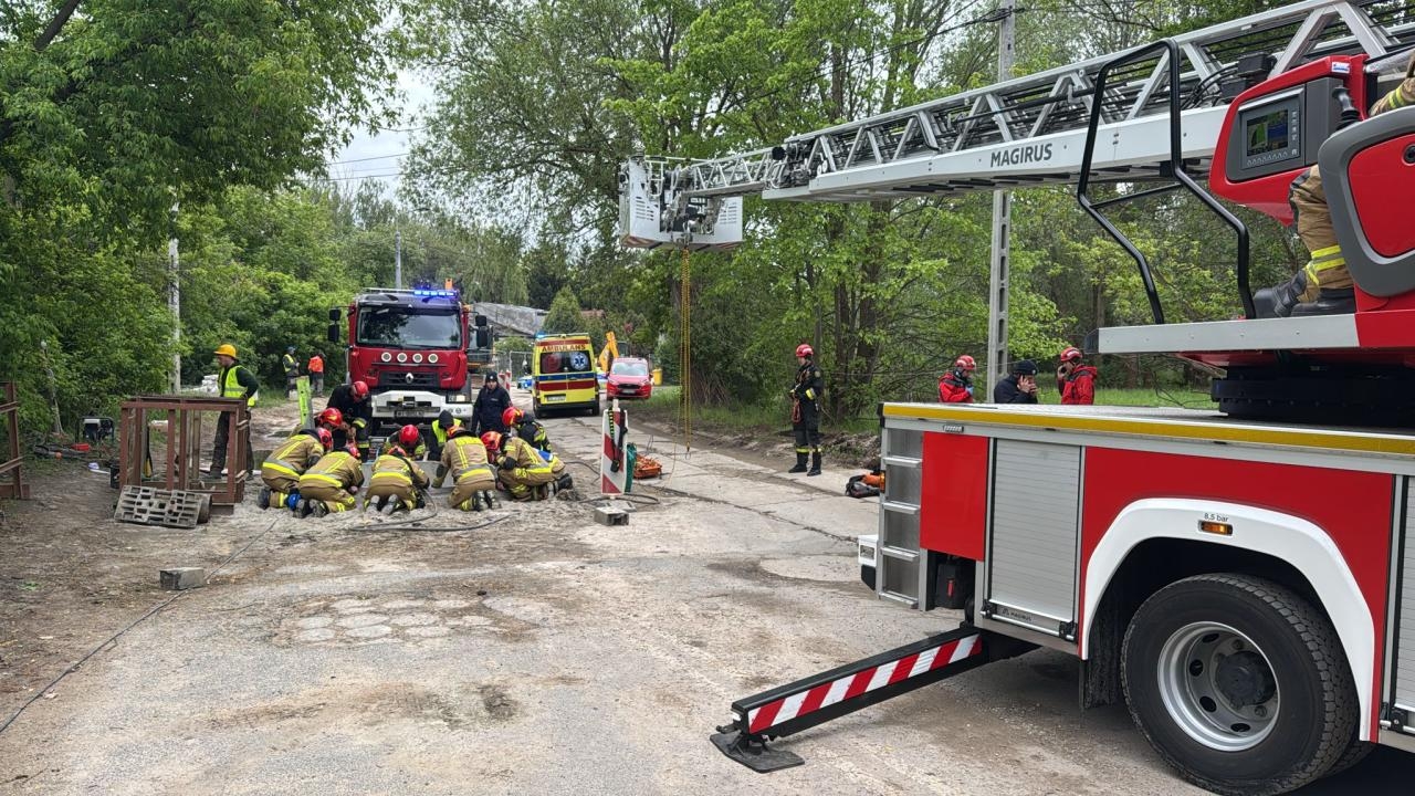 zdjęcie z wypadku | fot. Komenda Miejska PSP m.st. Warszawy