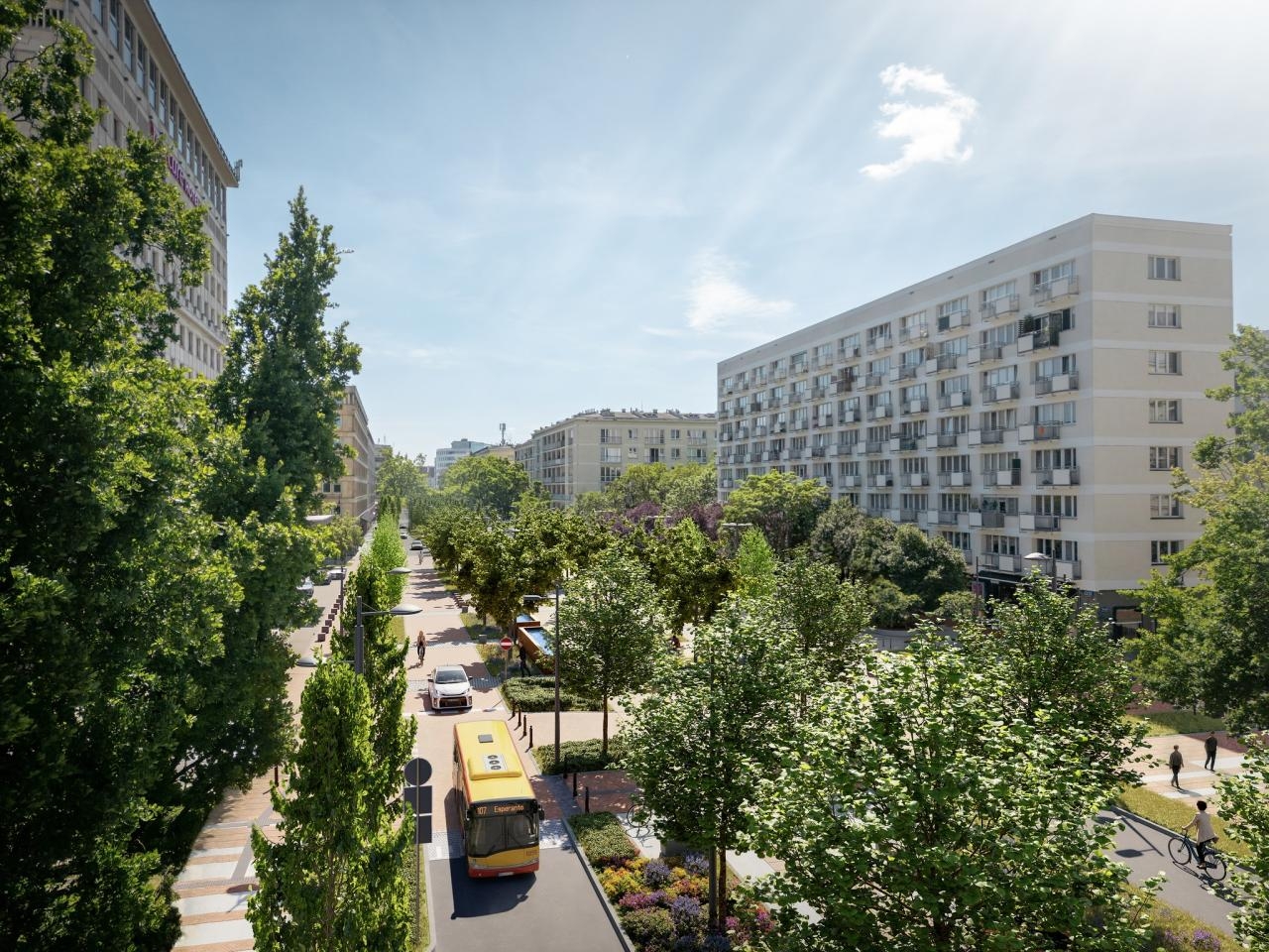 wizualizacja ul. Kruczej w Warszawie po przebudowie | fot. UM Warszawa