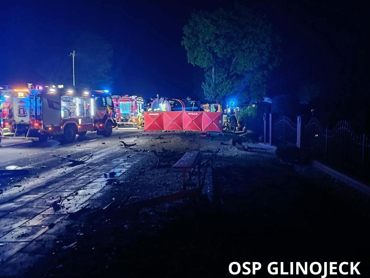 wypadek w gminie Glinojeck | fot. https://www.facebook.com/ospglinojeck