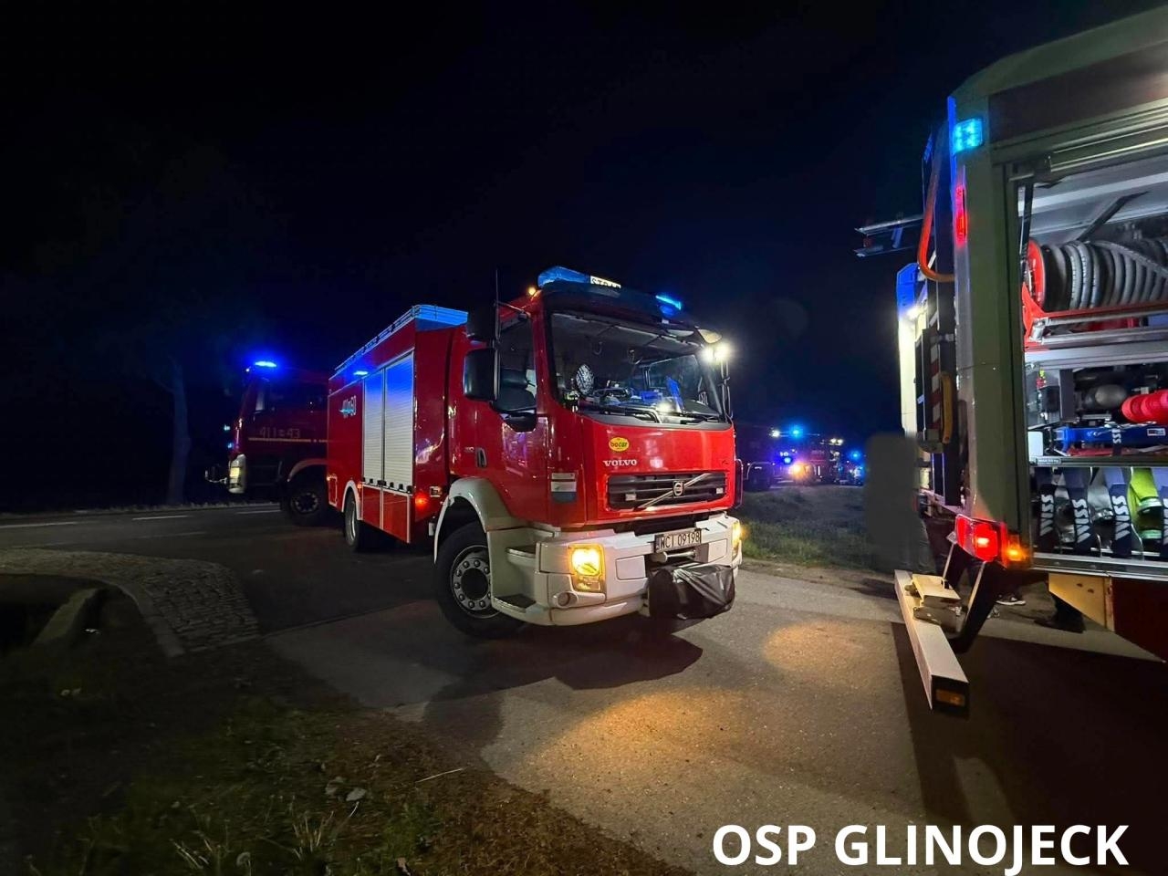wypadek w gminie Glinojeck | fot. https://www.facebook.com/ospglinojeck