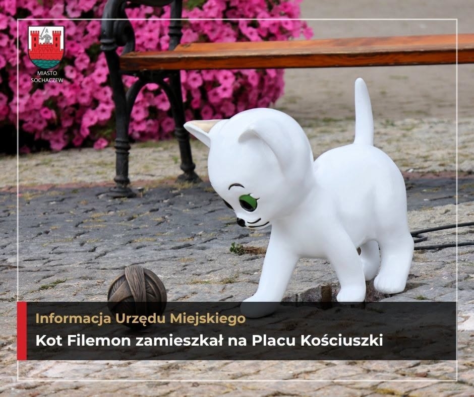 Figura kota Filemona i Bonifacego w Sochaczewie | fot. https://www.facebook.com/urzad.miejski.w.sochaczewie