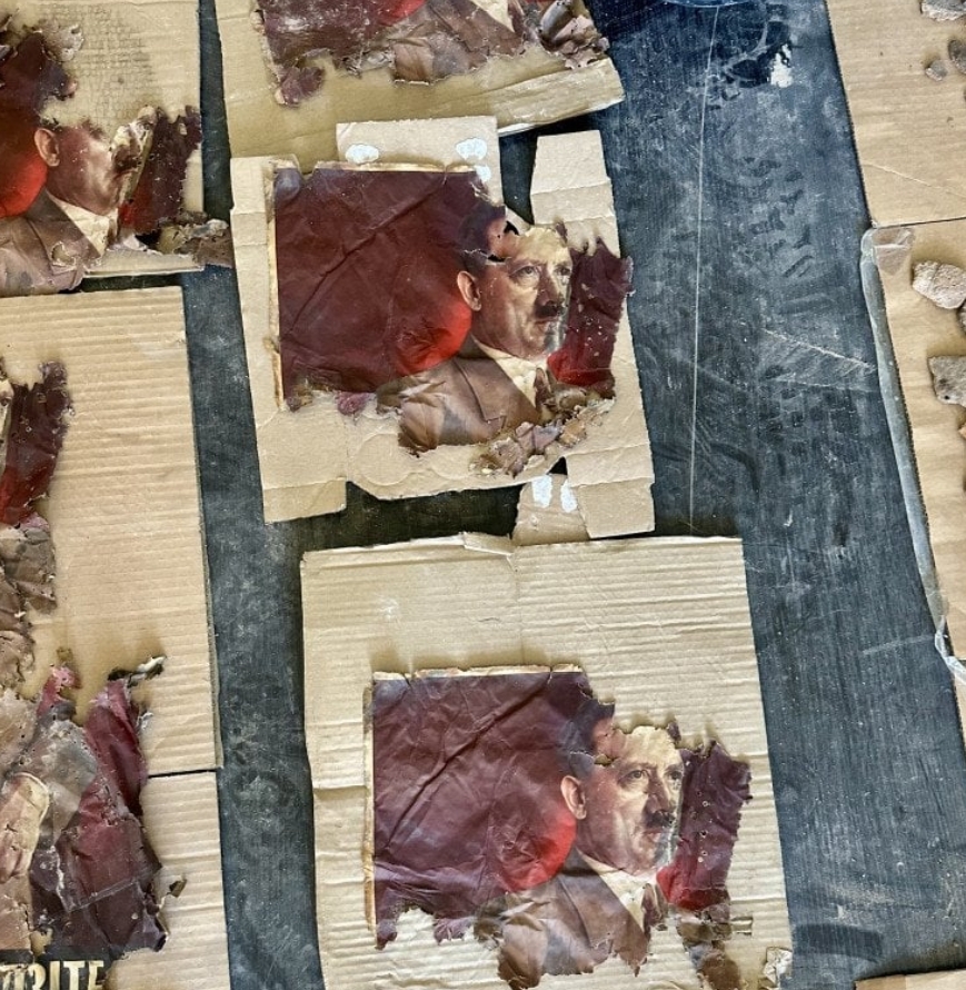 Niemiecki plakat propagandowy znaleziony na budowie Pałacu Saskiego | fot. Sławomir Kuliński/x.com