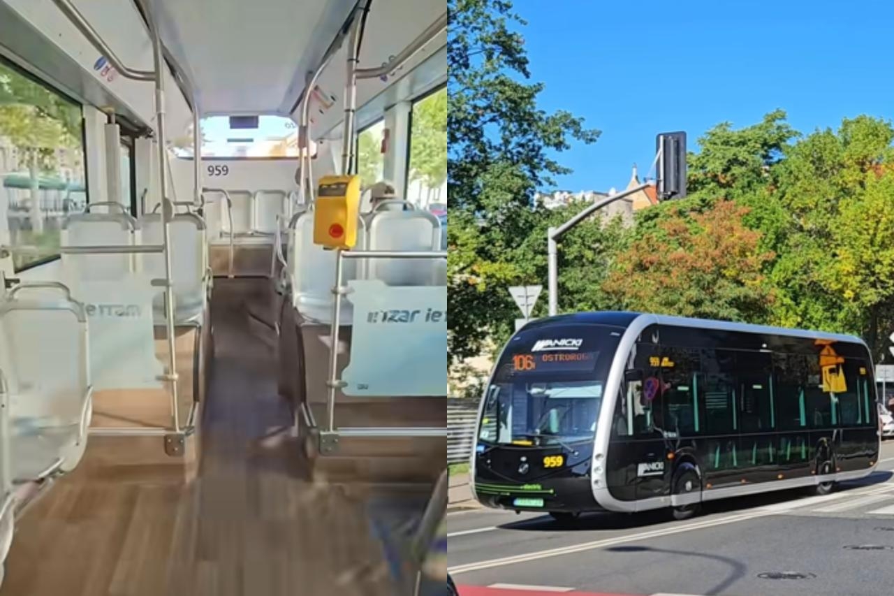 test hiszpańskiego autobusu na ulicach Warszawy | fot. facebook.com/wtp.warszawa