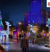 nowa iluminacja świąteczna w Warszawie | fot. Miasto Stołeczne Warszawa Facebook