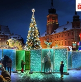 nowa iluminacja świąteczna w Warszawie | fot. Miasto Stołeczne Warszawa Facebook