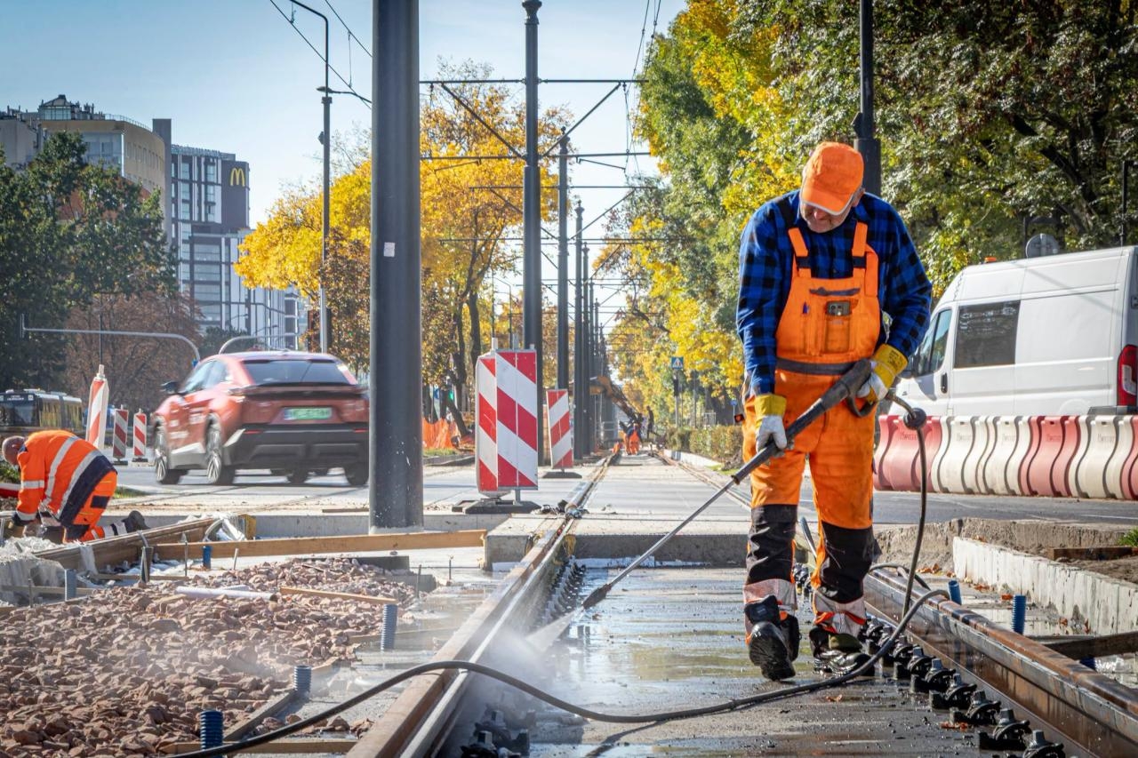 remont torowiska przy Puławskiej | fot. Tramwaje Warszawskie