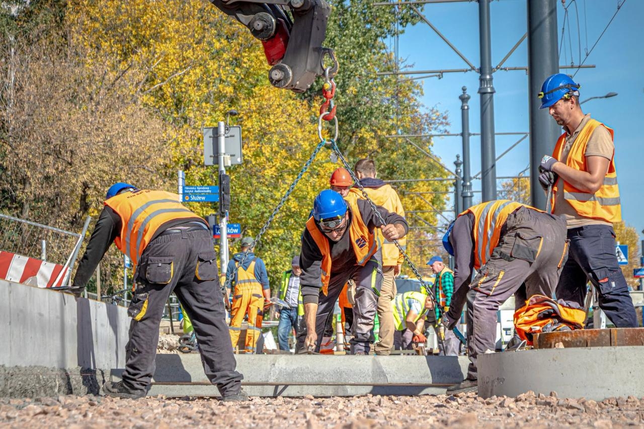 remont torowiska przy Puławskiej | fot. Tramwaje Warszawskie