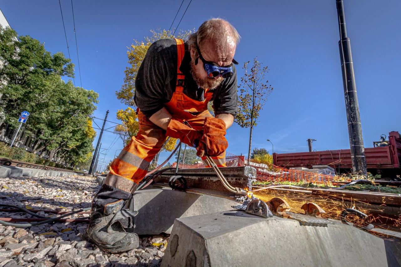 remont torowiska przy Puławskiej | fot. Tramwaje Warszawskie