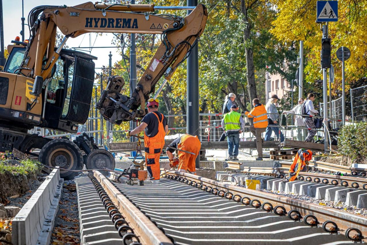 remont torowiska przy Puławskiej | fot. Tramwaje Warszawskie