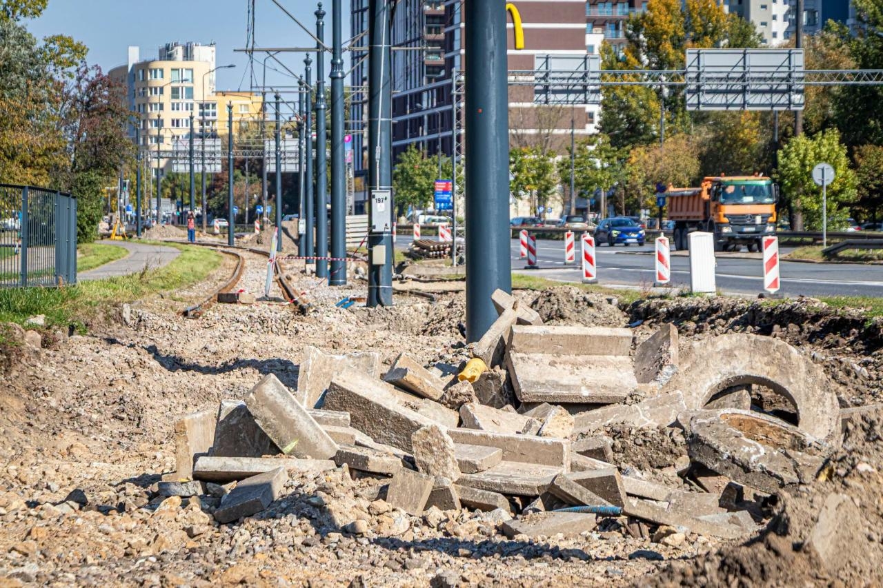 remont torowiska przy Puławskiej | fot. Tramwaje Warszawskie