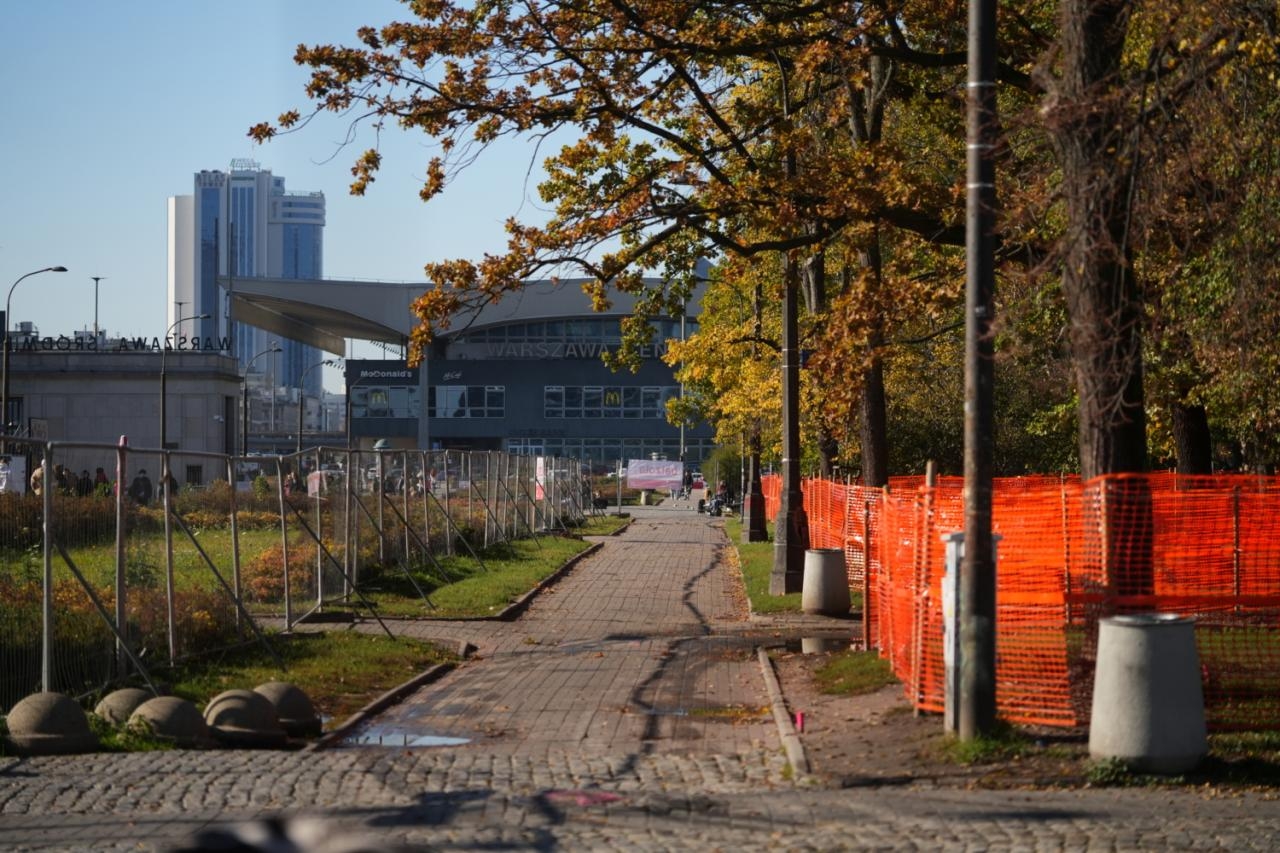 prace nad Aleją Centralną w Warszawie | fot. ZDM Warszawa